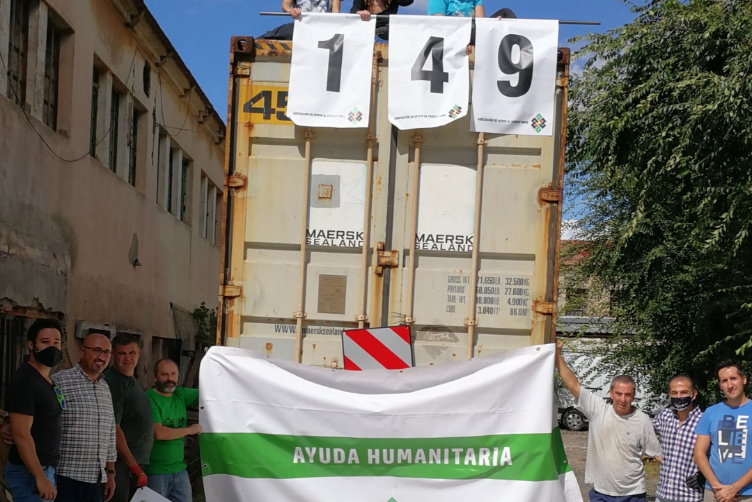 El contenedor 150 se abre camino hacia Siria