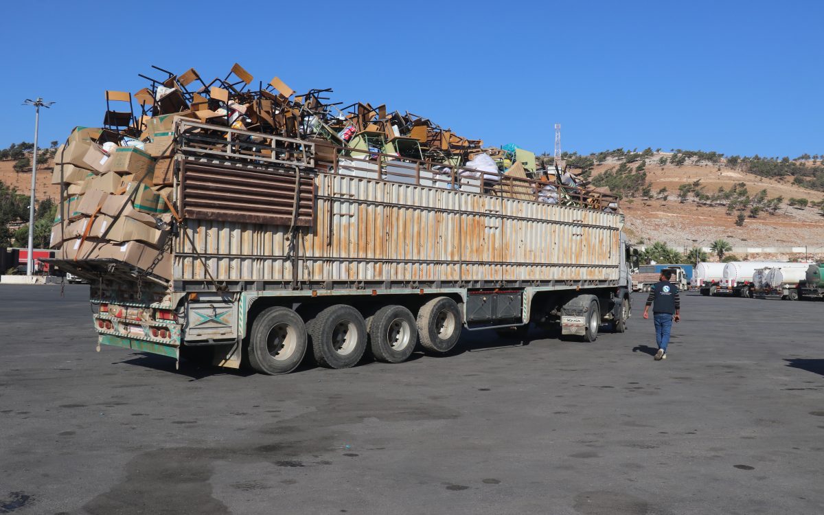 El contenedor número 149 llega a su destino en Siria