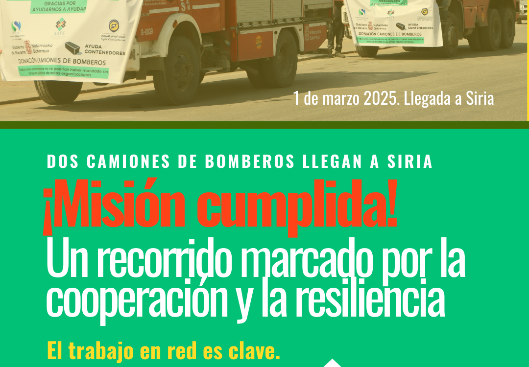 <strong>Dos camiones de bomberos llegan a Siria tras un complejo viaje internacional gracias a la colaboración solidaria</strong>